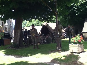 French Re-enactors camp out in Sainte-Marie-du-Mont  June 5, 2014.  Kiley Krzyzek Photo